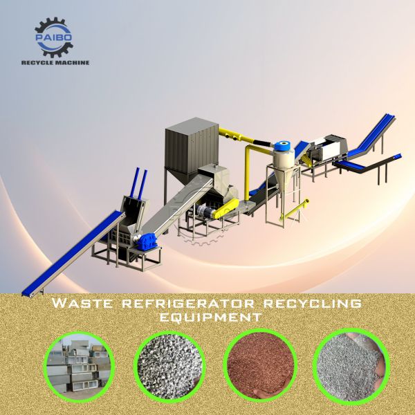 600KG/H Fridge Crush Recycling Machine and Shredder for Electronic Waste Crushing Line