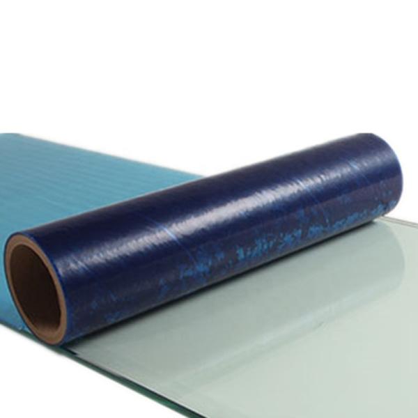 Polyethylene Anti UV Blue Color Self Adhesive Stretch Film For Temporary Glass Window