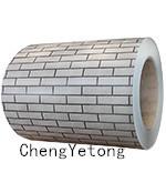PVDF Coating PPGI Steel Coil Brick Grain Pattern Organic Coating Thickness 20-45μM
