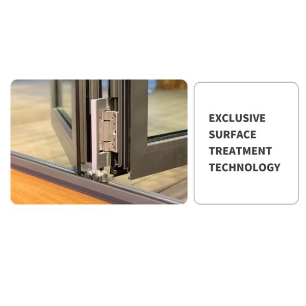 Portas de empilhamento de dobramento de alumínio do projeto moderno para a porta bifold vitrificada da porta da casa dobro bifold vertical residencial