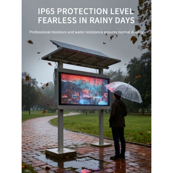 Outdoor Solar Light Pole LED Display with 2-5 Years Warranty 100000 Hours Life Span and Energy Saving