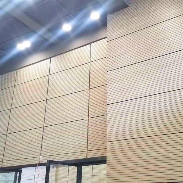 5/3mm Auditorium Linear Grooved Acoustic Wall Panels Sound Absorption Isolation Board