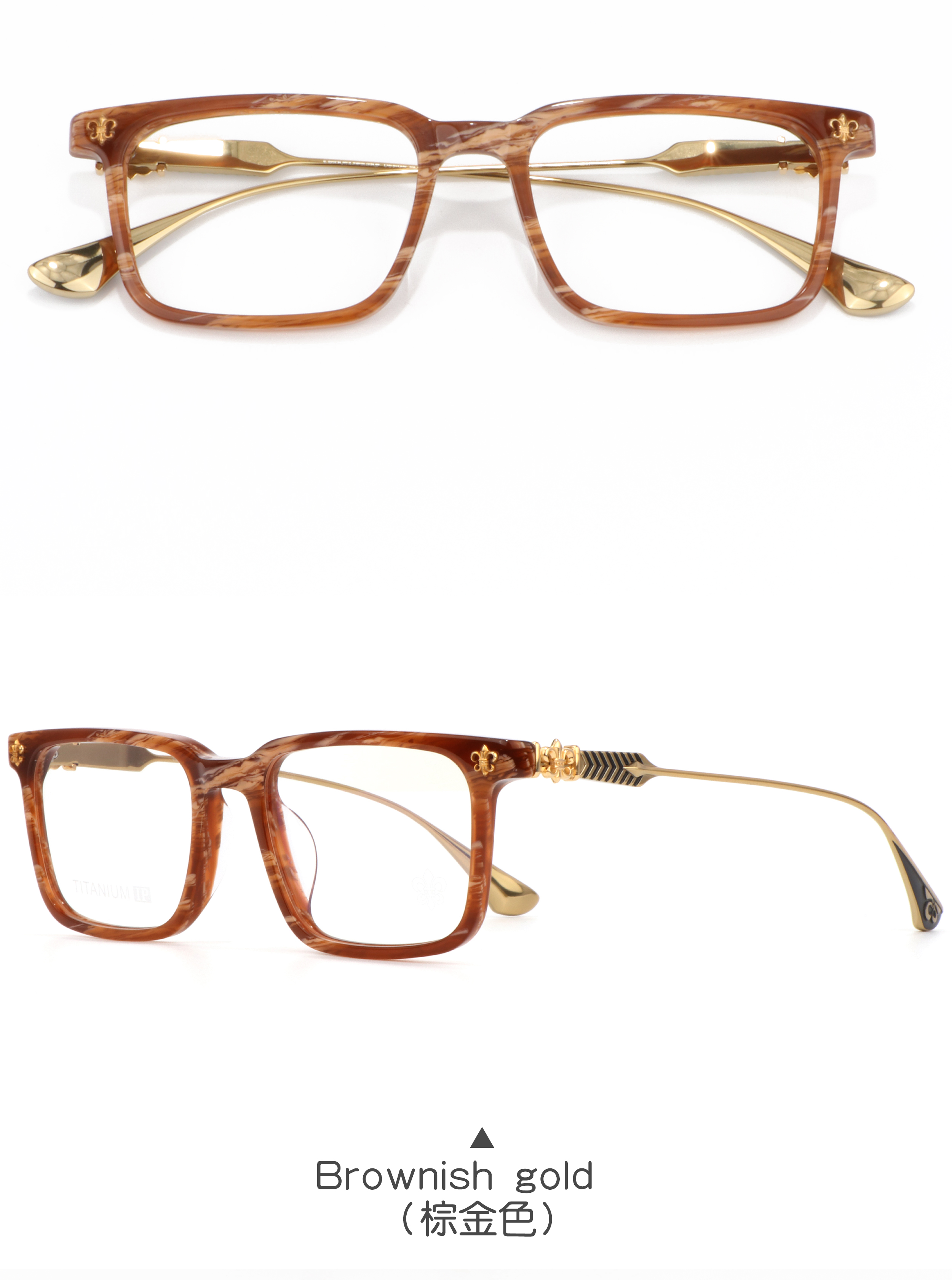 CHARMLIBRARY Model 8307 Marble Print Mixed White Red Tortoiseshell Titanium Acetate Ultra Light Durable Unisex Wear Glasses