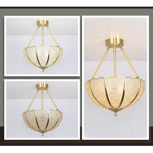 All Copper Crystal Chandelier Living Room Bedroom Study Hotel Room Homestand  Watermelon Light