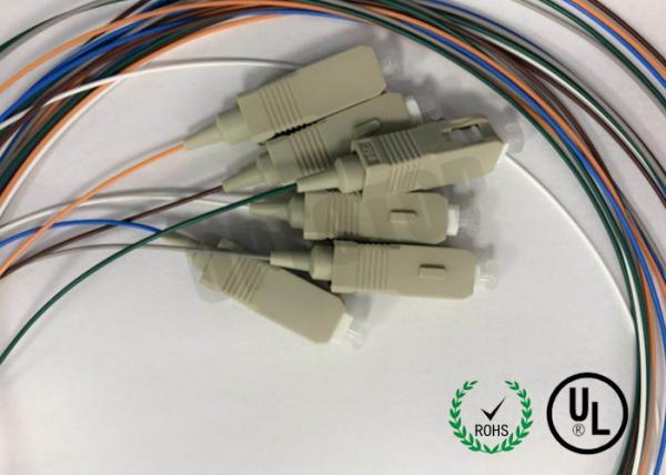 Pack Of 6 Color Coded Single Mode Pigtail Om3 900um Legs SC / PC - PT 2m