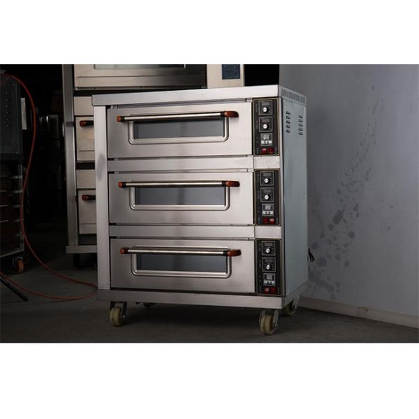 Печь палубы нержавеющей стали 3 гостиницы промышленная печь для печь хлеба, печенья, и французского хлеба и так далее.