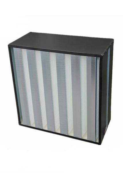 Metal or plastic frames V Bank Filter glass fiber filter for hospital