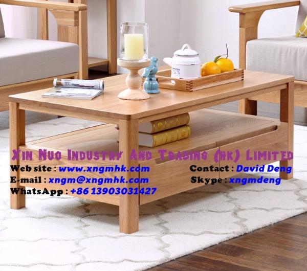 Wood color OAK Wooden Rectangle Coffee Tables  Living Room Furniture