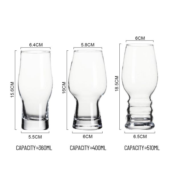 Verres sans danger pour les aliments. Verres de bière personnalisés de 12 à 17 onces. Vente en gros directe d'usine. Options de prix en vrac B2B.