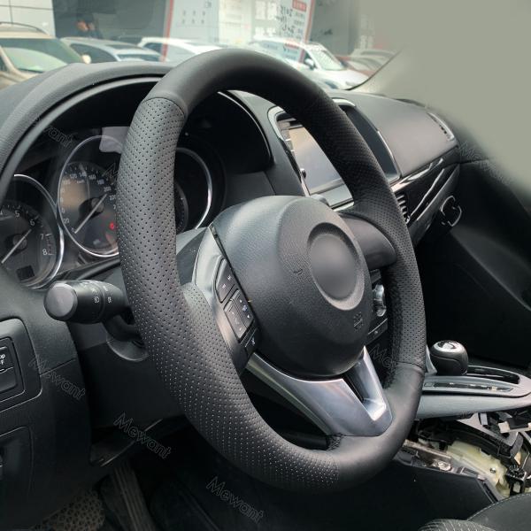 Leather Steering Wheel Cover for Mazda 3 Axela 6 Atenza 2 CX-3 CX3 CX-5 CX5 2013-2017