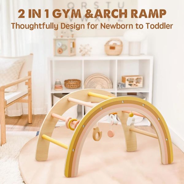 Unisex Wooden Play Gym for Baby 0-5 Months As Your Request Wooden Baby Toys by Tiny Land