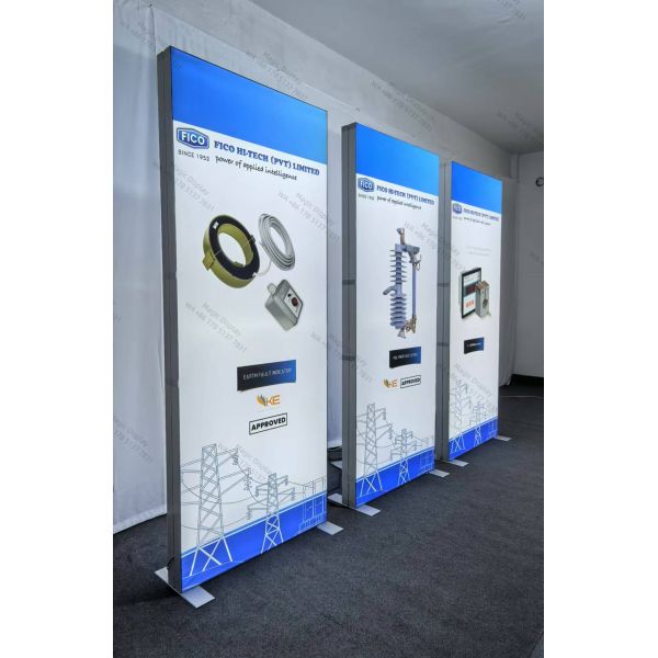 Custom Logo Aluminum Folding LED Light Box Display Backlit SEG Lightbox for Trade Show Exhibition Booth