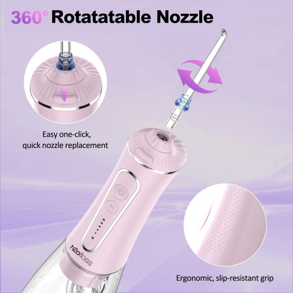 5 Cleaning Modes Electric Water Flosser Dental Irrigator 400ml Ipx7 Portable