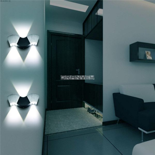 Warm White 3 Watts Wavy Wall Lights Interior For KTV Bar House Home Decoration