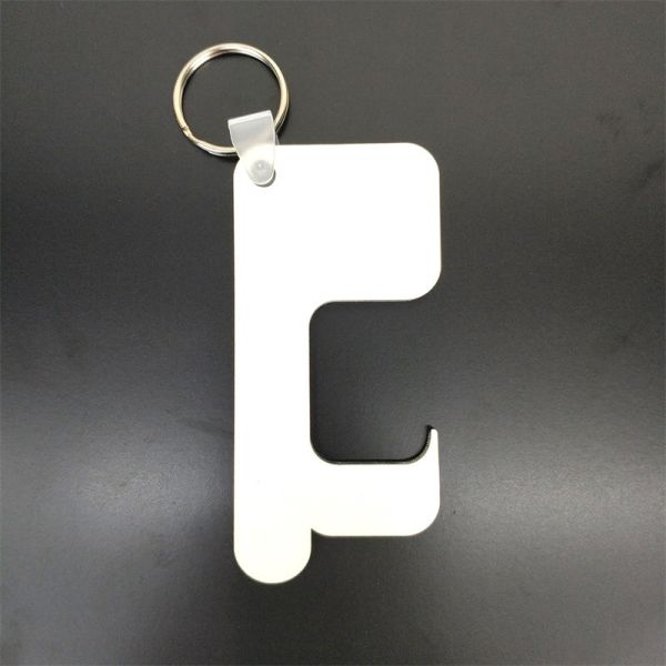 Sublimation MDF Self Defense Keychain Anti-Contact Door Open Elevator Protection Keychain