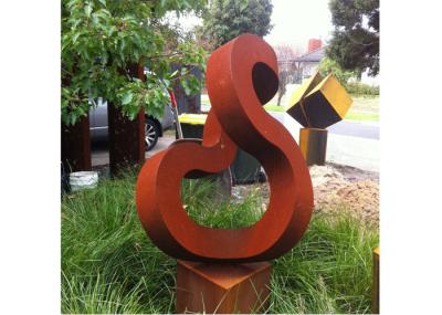 Outdoor Rusty Abstract Corten Steel Sculpture For Garden