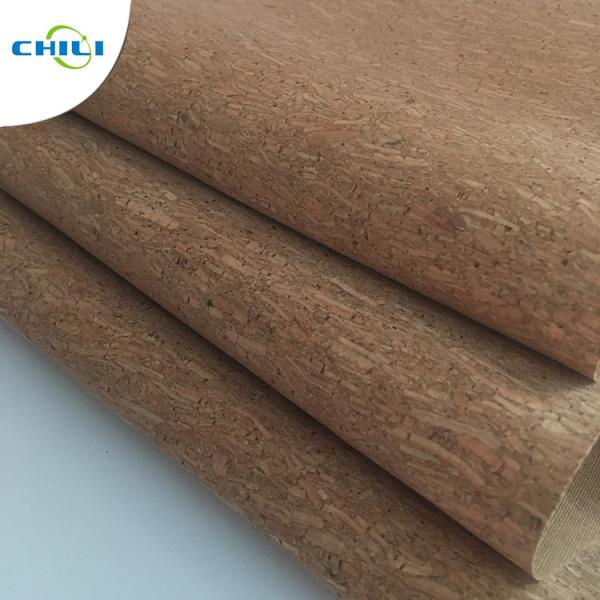 Women Shoes Cork Leather Fabric Knitted Fabric Backing Customized Color