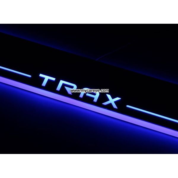 Holden Trax Car accessory stainless steel scuff plate door sill plate lights LED