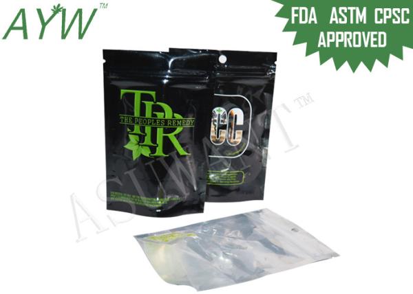 Top Zipper Marijuana Smell Proof Bags stand up Single Side Foil Energy Power bag