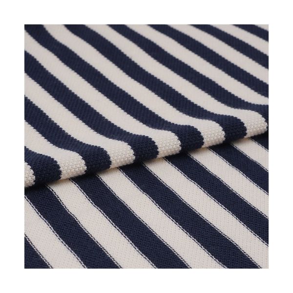 Noirs et blancs simples barrés tricotent le tissu 210cm le fil qu'organique teint tricotent le matériel