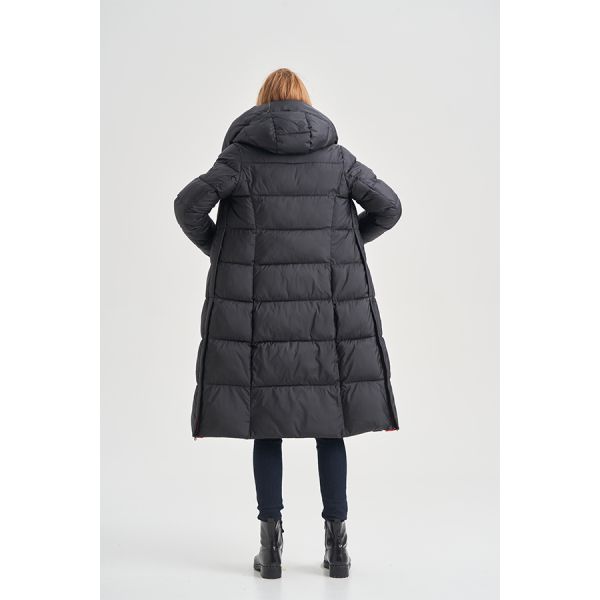 FODARLLOY Ladies Warm Hooded Cotton-Padded Clothes Women Slim Long Down Winter Jackets Women Water Repellent Puffer Coats