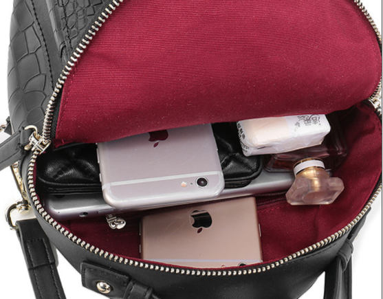 Double Shoulder Texture Travel Womens Backpack Bags Fashion Trend Styling