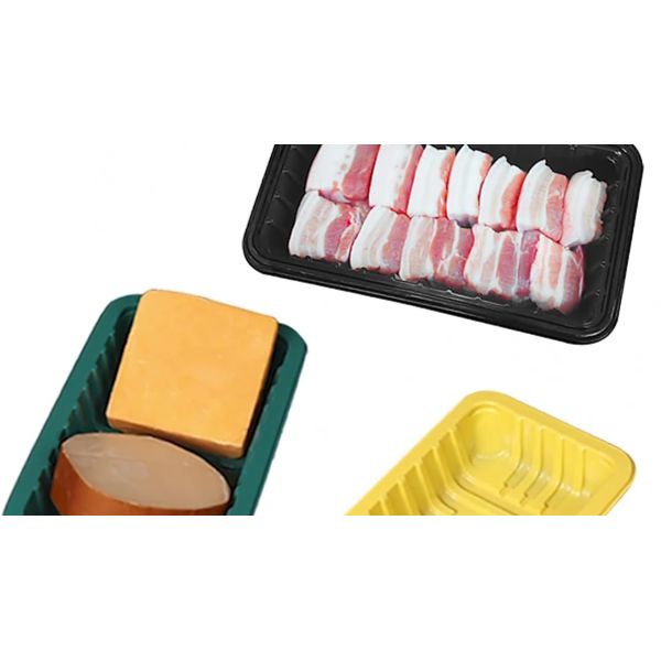 230 X 160 X 20 Mm Black PP Plastic Vacuum Skin Trays Can Be Customized