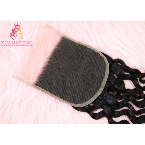 100% Retail Real Virgin Raw Unprocessed Hair Italian Curly 5*5 Lace Closure