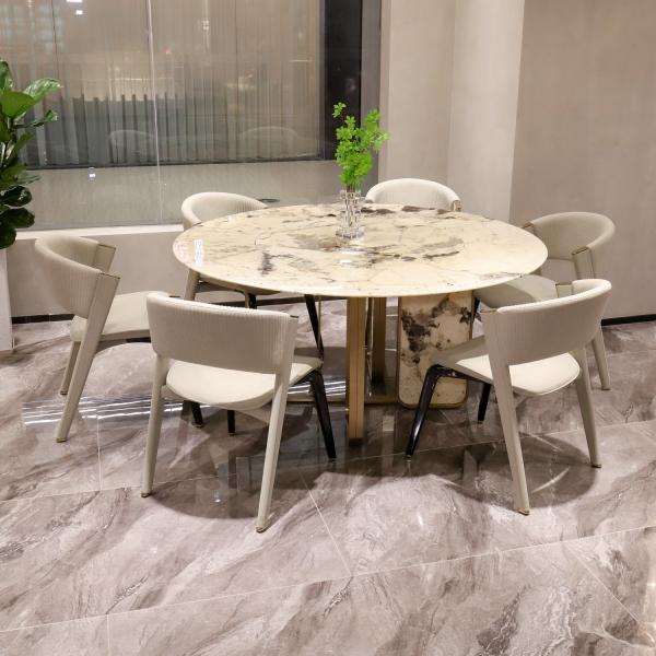 Luxury Furniture Round Dining Tables Marble Top Italian Dinner Table Restaurant Tables