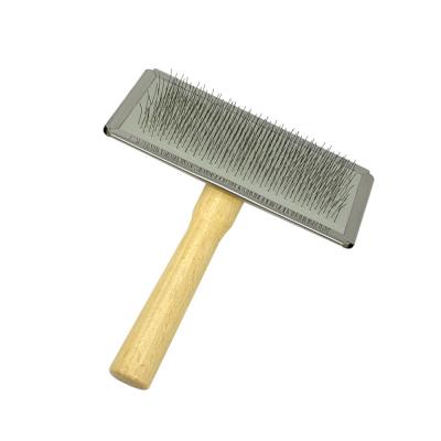 Brosse de toilettage quotidienne pour chien, peigne pour animaux de compagnie, brosse slicker en bois pour chien et chat, démêlage et élimination des poils