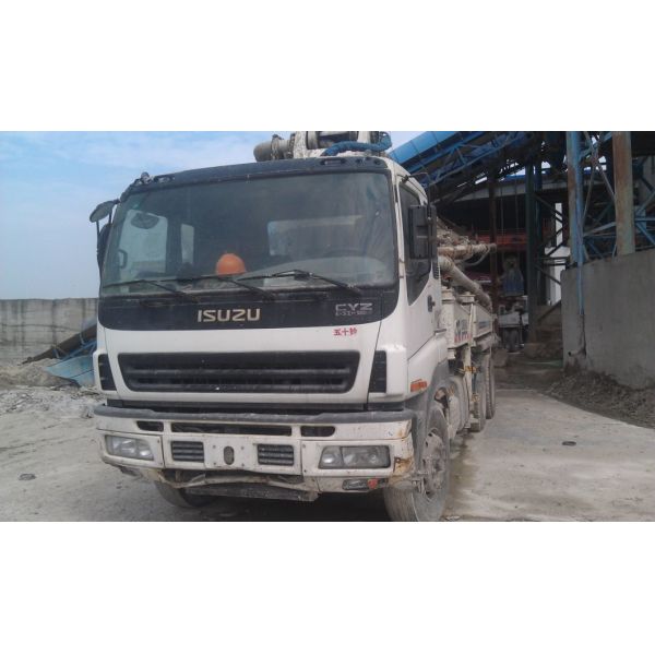 Zoomlion 37m 2007 Использованный бетонный насос грузовик монтированный насос с цилиндровой структурой