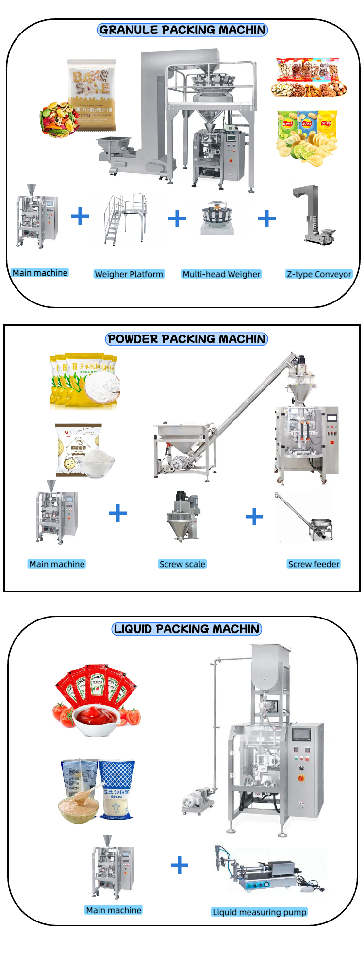 Nitrogen Gas Packaging Machine Vertical Form Fill Seal Machine