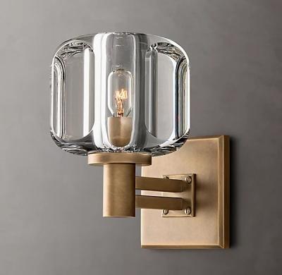 Lâmpadas de parede decorativas Sconce de parede Latão/Bronze/Nickel Lâmpadas de parede decorativas Fonte de alimentação com fio rígido para espaços internos