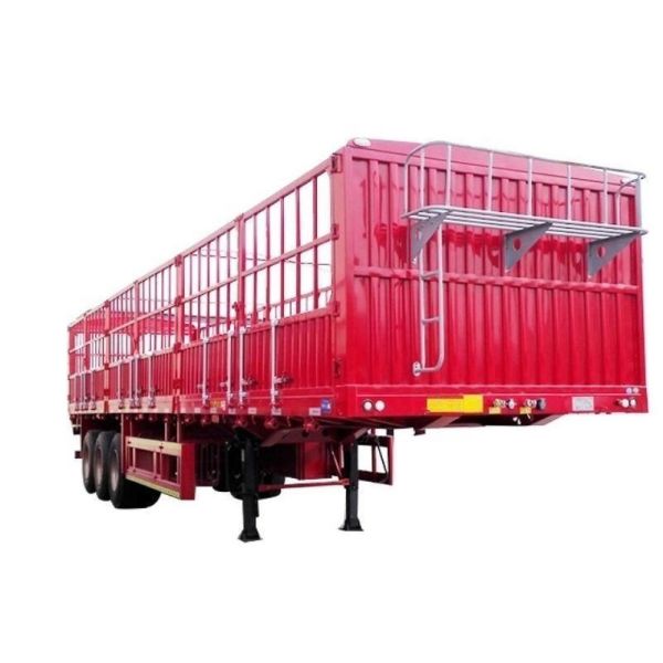 1 40 Tons 4 Axles Steel Bike One Wheel Caged Tipper Box Van Fence Container Cargo Trailer