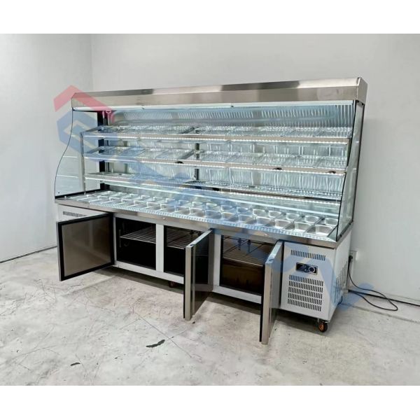 Hotpot Commercial Showcase Refrigerator Multi Deck Display Chiller