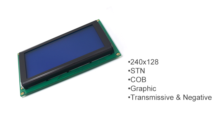 Transmissive 20Pin cOG 240x128 Graphic LCD STN Display With SAP1024B Driver IC