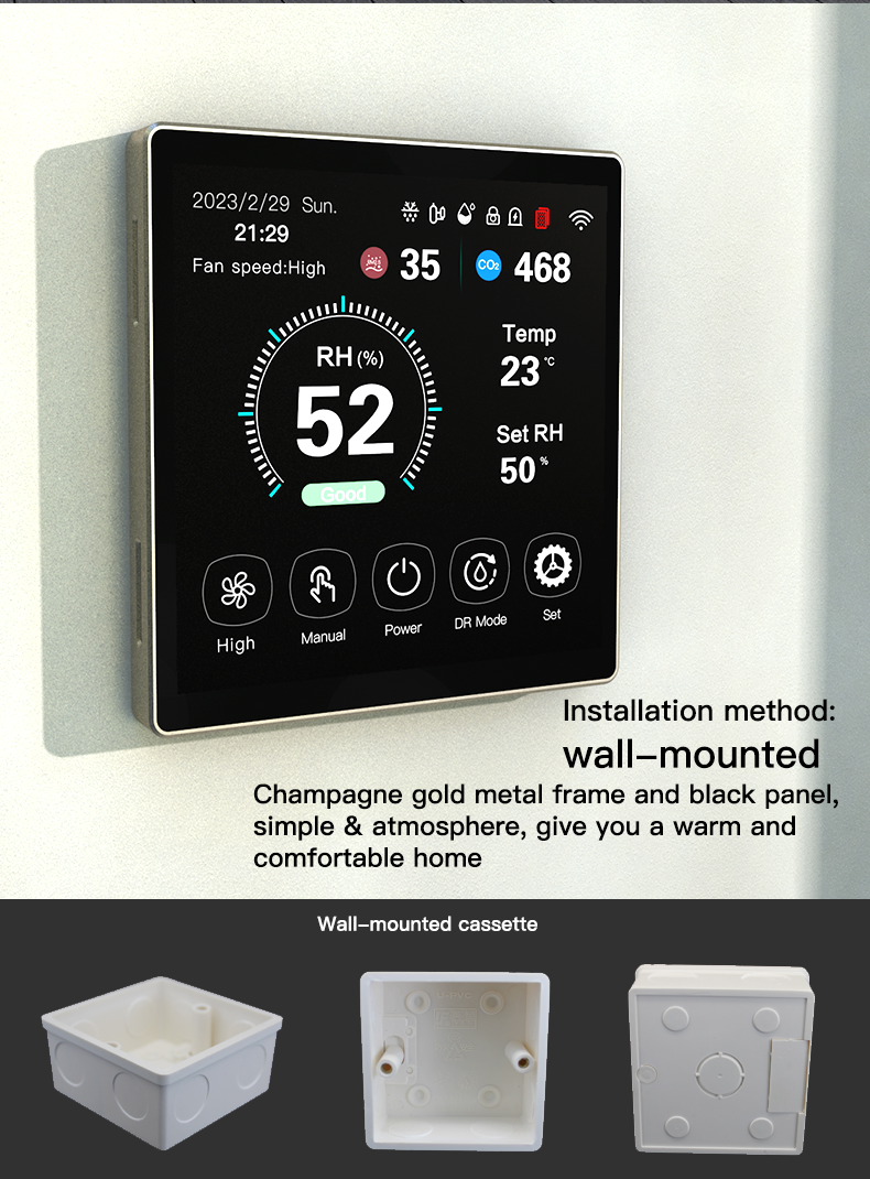 Intelligent Smart HVAC Controller With Temperature Humidity CO2 Control System Management