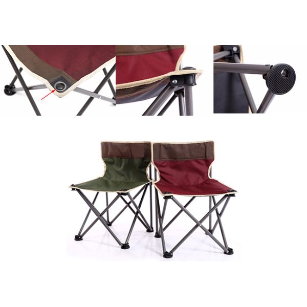 Oxford Cloth Portable Folding Chair , Red / Green Portable Fishing Chair