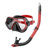 Masque de plongée en haute mer à faible volume et ensembles de snorkel Ensemble de masque de plongée en verre trempé