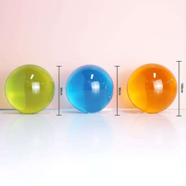 Factory wholesale Customized resin decoration clear acrylic balls colored decorative ball  transparent acrylic toy balls
