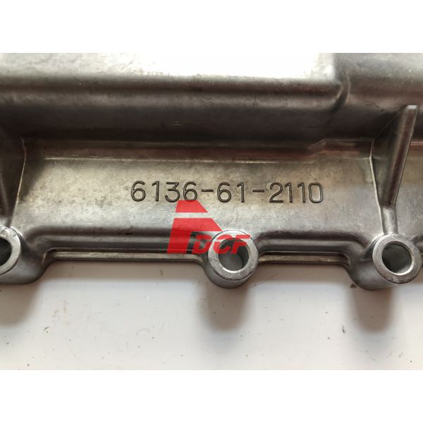 крышка 6136-61-2110 маслянного охладителя 6Д108 для частей двигателя дизеля экскаватора КОМАТСУ