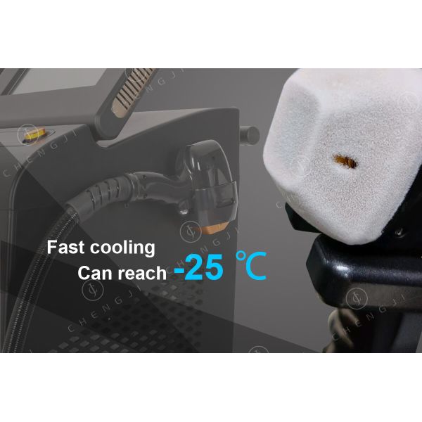 Máquina de tratamiento con láser de depilación comercial 1200w Máquina de depilación con láser de tres ondas