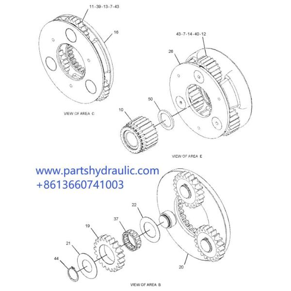 378-9567 Ассы конечной передачи КАТ Э329Д Э330Д2 Э325Д Э320