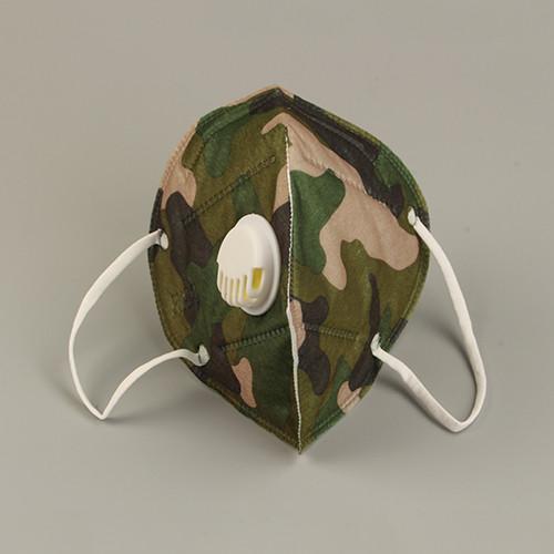 Camouflage Non Woven Fabric KN95 Mask Particulate Filter GB2626-2019 With Valve