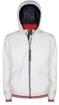 Spring Mens Polar Fleece Jacket With Hood , Custom Logo Kangaroo Pouch Coat