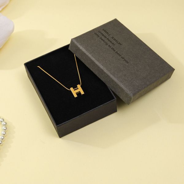 Black Luxury Foam Insert Jewelry Box Paper Packaging Cardboard Jewelry Gift Boxes