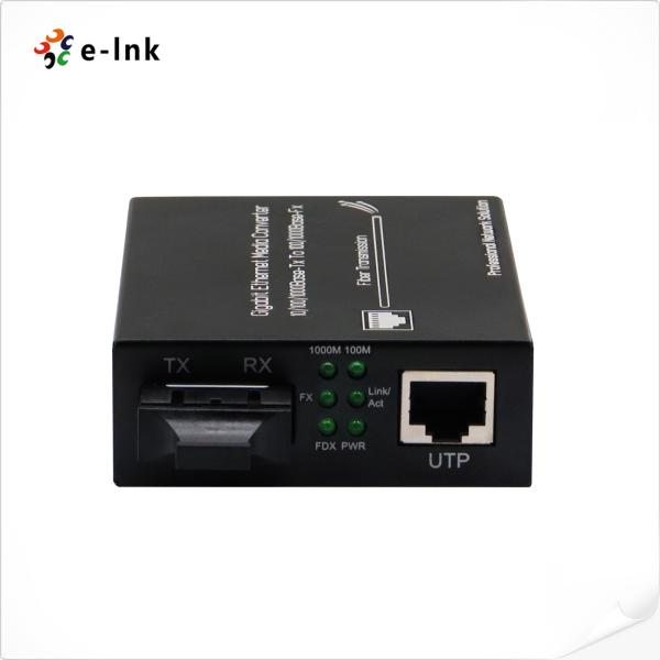 Gigabit Ethernet Media Converter with Multi-Mode and Single-Mode Fiber