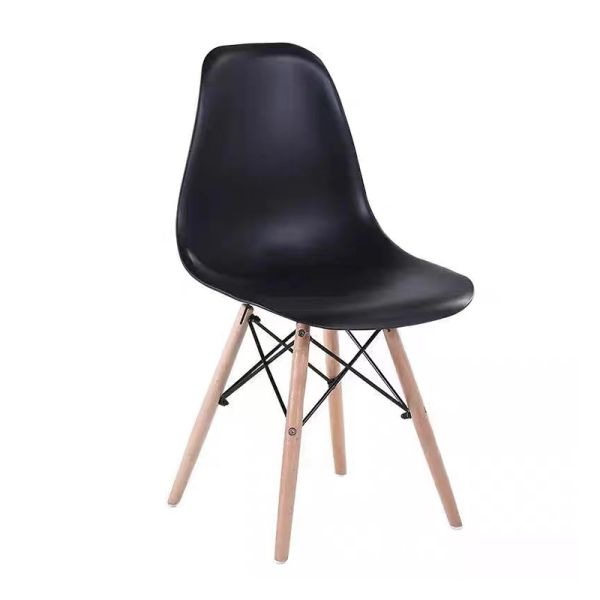 42*46*82cm PP Dining Chairs OEM With Wooden Leges