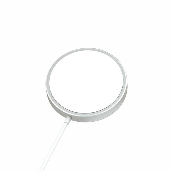 7.5w 9v 2.22a Positioning Automatic Adsorption White QI Magnetic Wireless Charger