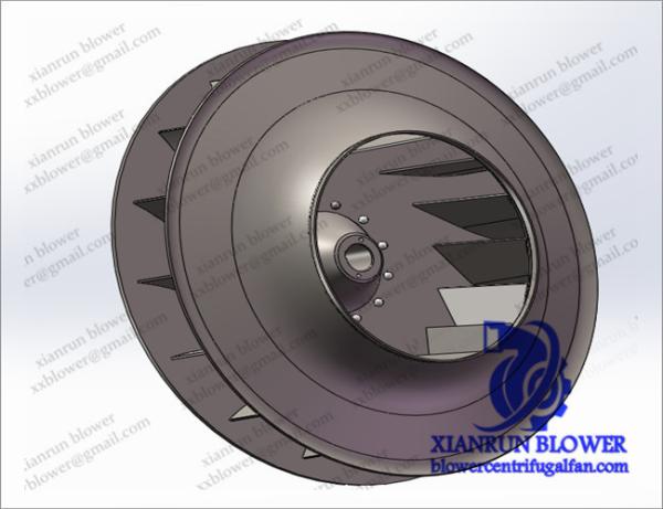 La pale de ventilateur centrifuge d'acier inoxydable dactylographie la roue de fan incurvée avant